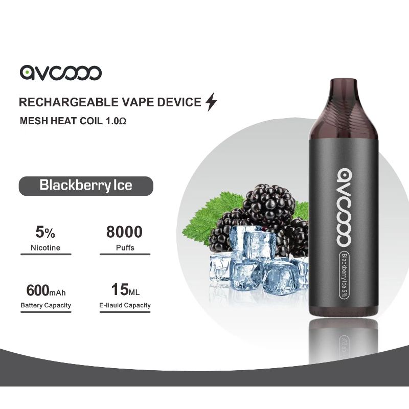 avcooo充電式のvapeデバイス8000パフ